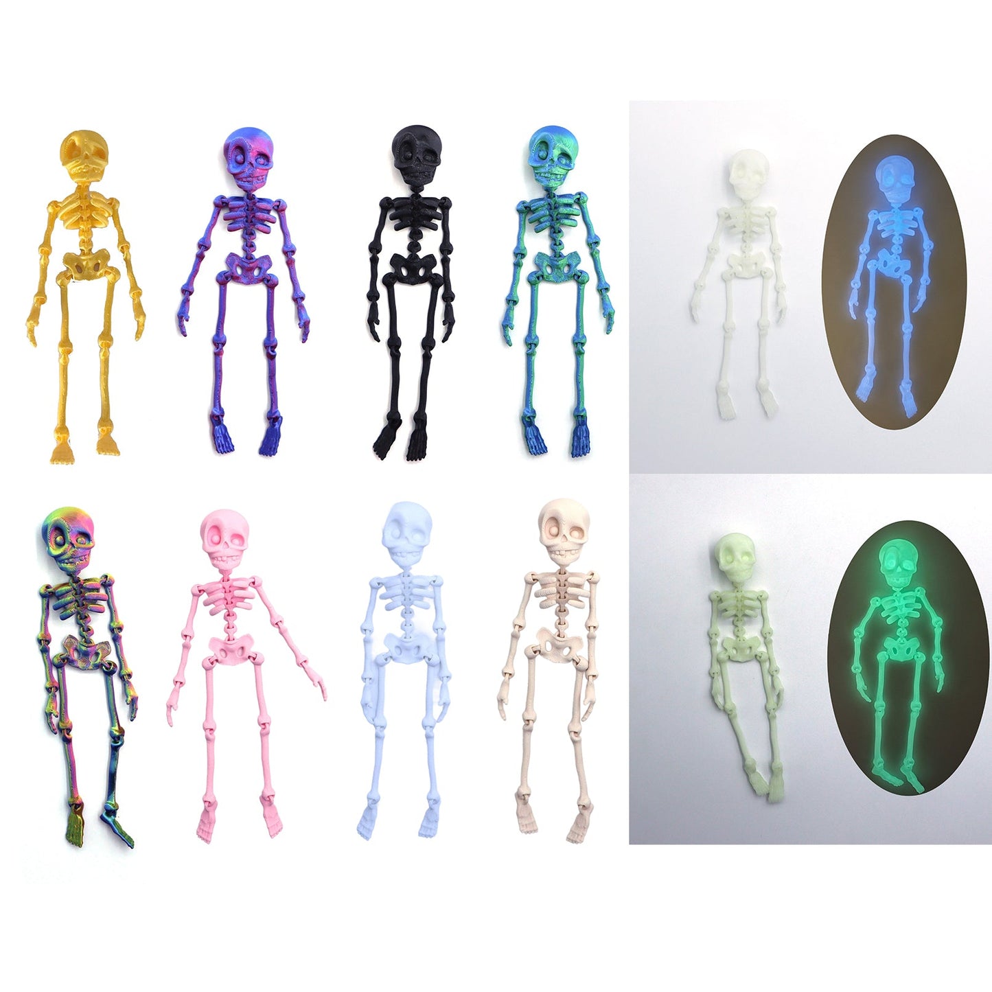 🎃 3D-gedruckte Vintage-Skelett-Magnetfigur