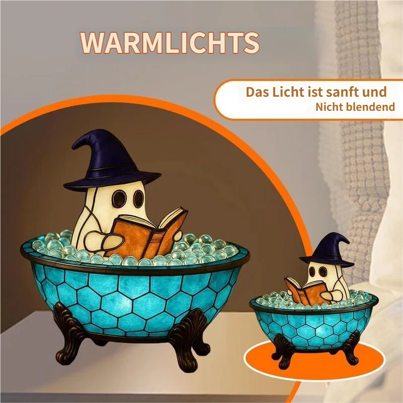 🔥Bereit für Halloween: 60 % Rabatt!👻 3D-Geister-Badewannenlampe mit Blasenmuster