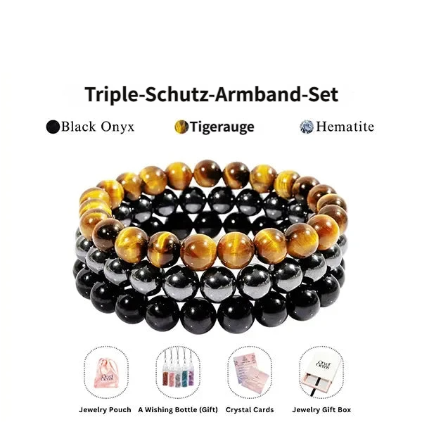 🛡️ Dreifach schützendes Armband – Energie, Balance und innere Stärke