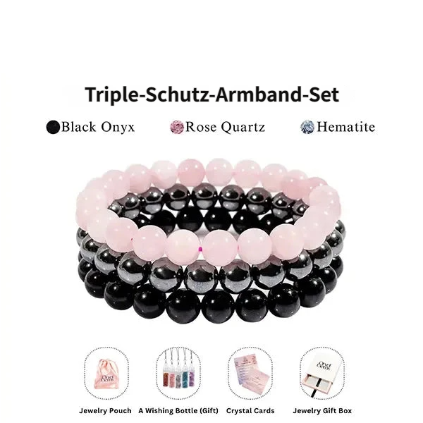 🛡️ Dreifach schützendes Armband – Energie, Balance und innere Stärke
