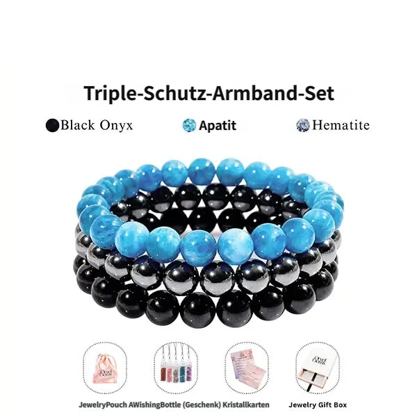 🛡️ Dreifach schützendes Armband – Energie, Balance und innere Stärke