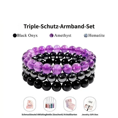 🛡️ Dreifach schützendes Armband – Energie, Balance und innere Stärke